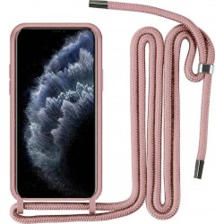 Back Cover Σιλικόνης με Λουράκι Ροζ (Galaxy A51)