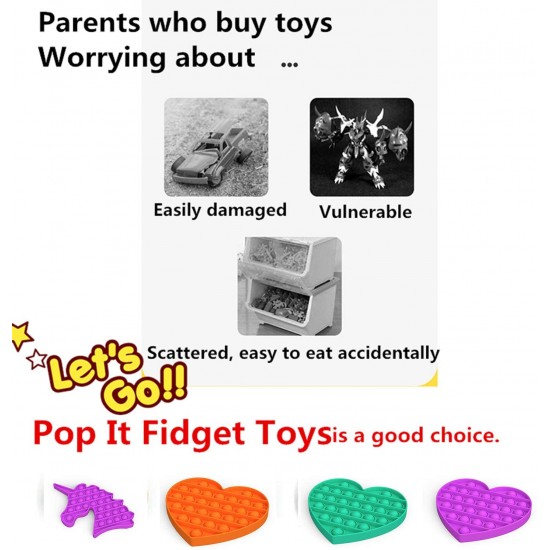 Push pop it Bubble Fidget Toy Stress Reliever Unicorn rainbow colours Push pop it Bubble Fidget Toy Stress Reliever Unicorn rainbow colours