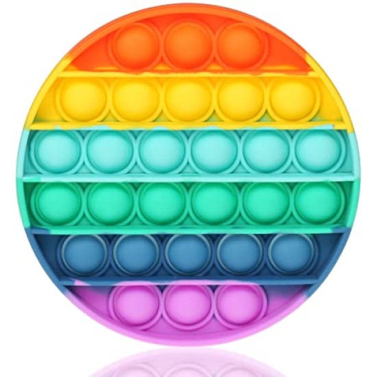 Push pop it Bubble Fidget Toy Stress Reliever rainbow colours Στρογγυλό Push pop it Bubble Fidget Toy Stress Reliever rainbow colours Στρογγυλό
