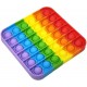 Push pop it Bubble Fidget Toy Stress Reliever rainbow colours Τετράγωνο Push pop it Bubble Fidget Toy Stress Reliever rainbow colours Τετράγωνο