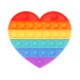 Push pop it Bubble Fidget Toy Stress Reliever rainbow colours Heart Push pop it Bubble Fidget Toy Stress Reliever rainbow colours Heart