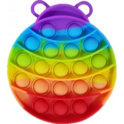 Push pop it Bubble Fidget Toy Stress Reliever rainbow colours Rainbow Bee
