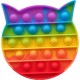 Push pop it Bubble Fidget Toy Stress Reliever rainbow colours Cat Push pop it Bubble Fidget Toy Stress Reliever rainbow colours Cat