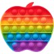 Push pop it Bubble Fidget Toy Stress Reliever rainbow colours Apple Push pop it Bubble Fidget Toy Stress Reliever rainbow colours Apple