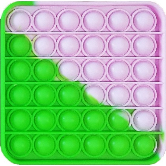 Push pop it Bubble Fidget Toy Stress Reliever rainbow colours Square Green and Pin Push pop it Bubble Fidget Toy Stress Reliever rainbow colours Square Green and Pin
