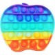 Push pop it Bubble Fidget Toy Stress Reliever Μήλο Rainbow Colours