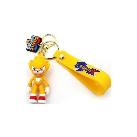 Μπρελόκ 3D Hedgehog Sonic Yellow Keychain
