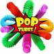 Pull and Pop Tube Sensory Fidget Toy for Kids Green