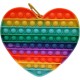 Push pop it Bubble Fidget Toy Stress Reliever rainbow colours Heart Γίγας Push pop it Bubble Fidget Toy Stress Reliever rainbow colours Heart Γίγας