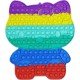 Pop it Bubble Fidget Toy Stress Reliever Rainbow Colours SUPER ΓΙΓΑΣ Γατούλα
