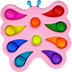 Push pop it Bubble Fidget Sensory Toys For Kids Pink Butterfly