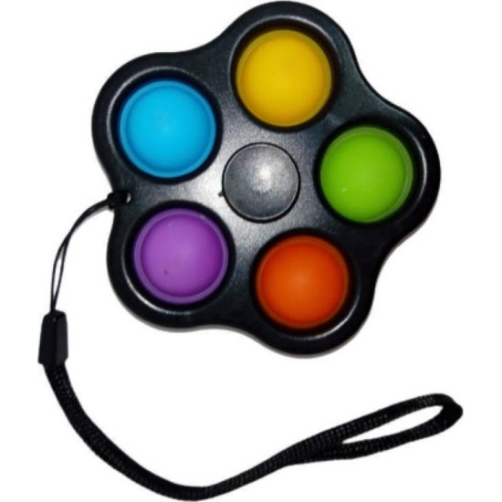Push pop it Bubble Fidget Sensory Toys For Kids Fidget Spinner 5 colours Μαύρο