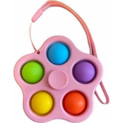 Push pop it Bubble Fidget Sensory Toys For Kids Fidget Spinner 5 colours ροζ