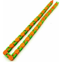 Push pop it Fidget Toy Αλυσίδα πορτοκαλί/λαχανί