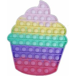 Pop it Fidget Toy XLarge Cupcake Πολύχρωμο