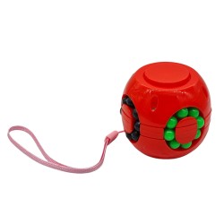 Anti Stress Fidget Tik Tok Cube Στρογγυλό - Κόκκινο