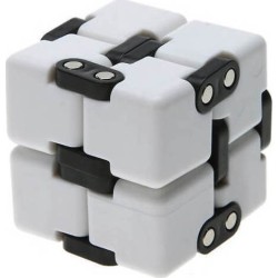 Anti Stress Fidget Infinite Cube - Αντιστρες Ατέρμονας Κύβος - White