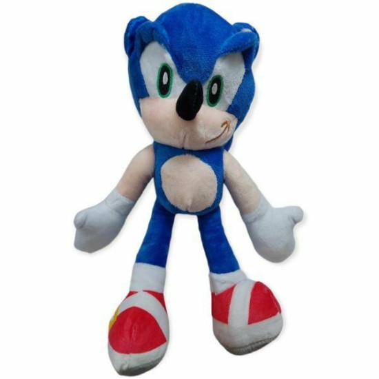 Λούτρινο κουκλάκι Sonic 30 cm με μπρελοκ μεσαίο oem