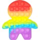Push pop it Bubble Fidget Toy Stress Reliever rainbow colours Man Push pop it Bubble Fidget Toy Stress Reliever rainbow colours Man