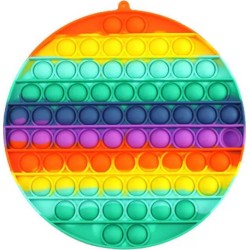 Push pop it Bubble Fidget Toy Stress Reliever rainbow colours Στρογγυλό Γίγας