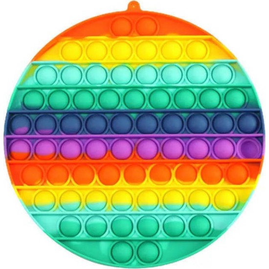 Push pop it Bubble Fidget Toy Stress Reliever rainbow colours Στρογγυλό Γίγας Push pop it Bubble Fidget Toy Stress Reliever rainbow colours Στρογγυλό Γίγας
