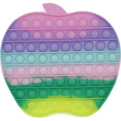 Push pop it Bubble Fidget Toy Stress Reliever rainbow colours μήλο 20cm Γίγας