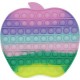 Push pop it Bubble Fidget Toy Stress Reliever rainbow colours μήλο 20cm Γίγας