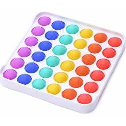 Push pop it Bubble Fidget Toy Stress Reliever Τετράγωνο με σκληρό πλαστικό Πολύχρωμο 