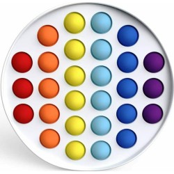 Push pop it Bubble Fidget Toy Stress Reliever Στρογγυλό με σκληρό πλαστικό Rainbow colours