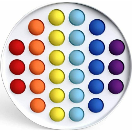Push pop it Bubble Fidget Toy Stress Reliever Στρογγυλό με σκληρό πλαστικό Rainbow colours Push pop it Bubble Fidget Toy Stress Reliever Στρογγυλό με σκληρό πλαστικό Rainbow colours