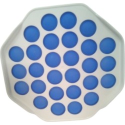 Push pop it Bubble Fidget Toy Stress Reliever Πολύγωνο με σκληρό πλαστικό Μπλε