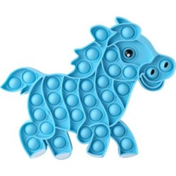 Push pop it Bubble Fidget Toy Stress Reliever Horse Μπλε