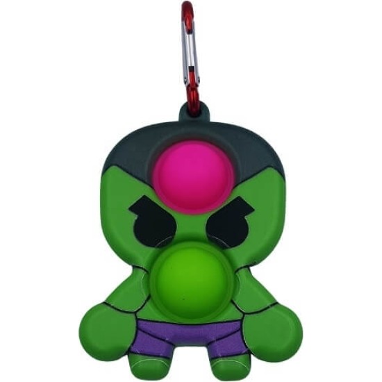 Pop it Fidget Dimple Αγχολυτικό Παιχνίδι Μπρελόκ Καρτούν Πράσινο