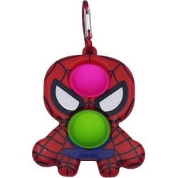 Pop it Fidget Dimple Αγχολυτικό Παιχνίδι Μπρελόκ Καρτούν Μπλε Κόκκινο