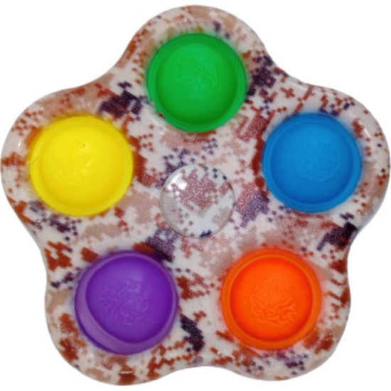 Pop it Fidget Παραλλαγης Σπινερ Πολύχρωμο 9CM/5 P