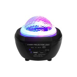 Led Παιδικό Φωτιστικό Projector Starry A με Προβολή Αστεριών Μαύρο