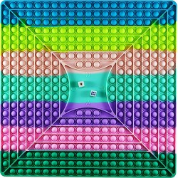 Σουπέρ Γίγας Chess board Super Push Pop It Bubble Fidget Toy Stress Reliever – Σκάκι (Square Colorful) 40CM*40CM