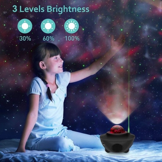 Led Παιδικό Φωτιστικό Projector Starry A με Προβολή Αστεριών Μαύρο Led Παιδικό Φωτιστικό Projector Starry A με Προβολή Αστεριών Μαύρο