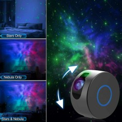 Περιστρεφόμενο Φωτιστικό Δωματίου με Projector Galaxy Star Projector Ocean Wave LED με 21 σχέδια Starry Projector Light