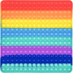 Pop it Bubble Fidget Sensory Toys For Kids Rainbow colours Super Γίγας Τετράγωνο 30cmx30cm