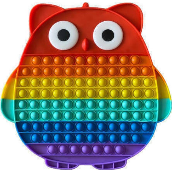 Pop it Bubble Fidget Sensory Toys For Kids Rainbow colours Super Γίγας Κουκουβάγια 30cm*30cm