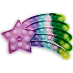 Pop it Bubble Fidget Sensory Toys For Kids Rainbow colours Αστέρι Γίγας 23 εκ.