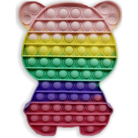 Pop it Bubble Fidget Sensory Toys For Kids Rainbow colours Γίγας Αρκουδάκι 23cm Pop it Bubble Fidget Sensory Toys For Kids Rainbow colours Γίγας Αρκουδάκι 23cm