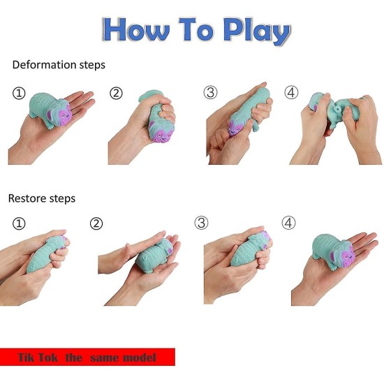 Squishy Fidget αισθητηριακό στρες Pug σκύλου παιχνίδι Purple