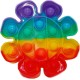 Pop it Bubble Fidget Toy Stress Reliever Μαργαρίτα Rainbow colours