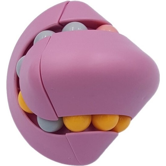 Μαγική Σβούρα Παζλ Τύπου Ρούμπικ - Spinner Cube - Ροζ