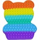 Pop it Bubble Fidget Toy Stress Reliever Rainbow Colours SUPER ΓΙΓΑΣ Αρκουδάκι