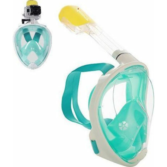 Full Face Μάσκα Θαλάσσης Free Breath FB110G L/XL Πράσινο με υποδοχή για κάμερα