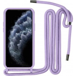 Back Cover Σιλικόνης με Λουράκι Λιλά (Galaxy A51)