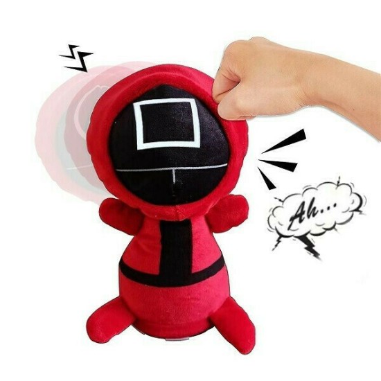 Λούτρινο squid game antistress punch me 23x16x10 cm Κόκκινο